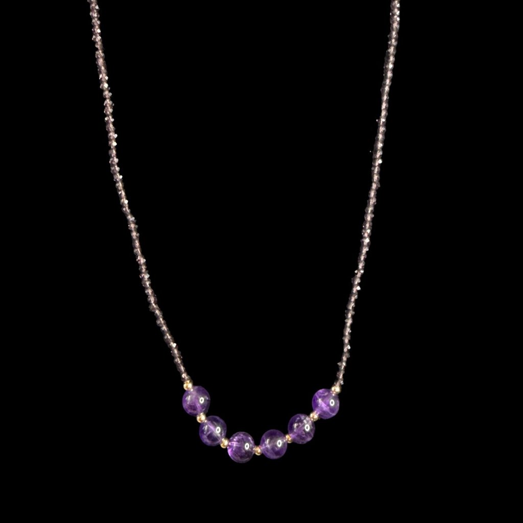 Necklace Faceted Purple Amethyst Fashion Jewelry Accessories Gemstone Beaded New